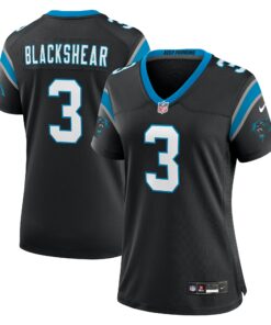 Women's Carolina Panthers Raheem Blackshear Black Team Game Jersey JS4683 nicesnker