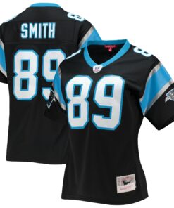 Women's Carolina Panthers Steve Smith Mitchell & Ness Black Legacy Player Jersey JS9947 nicesnker