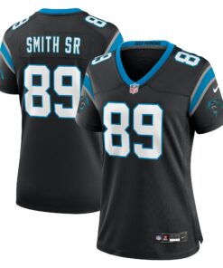 Women's Carolina Panthers Steve Smith Sr. Black Retired Player Game Jersey JS3490 nicesnker