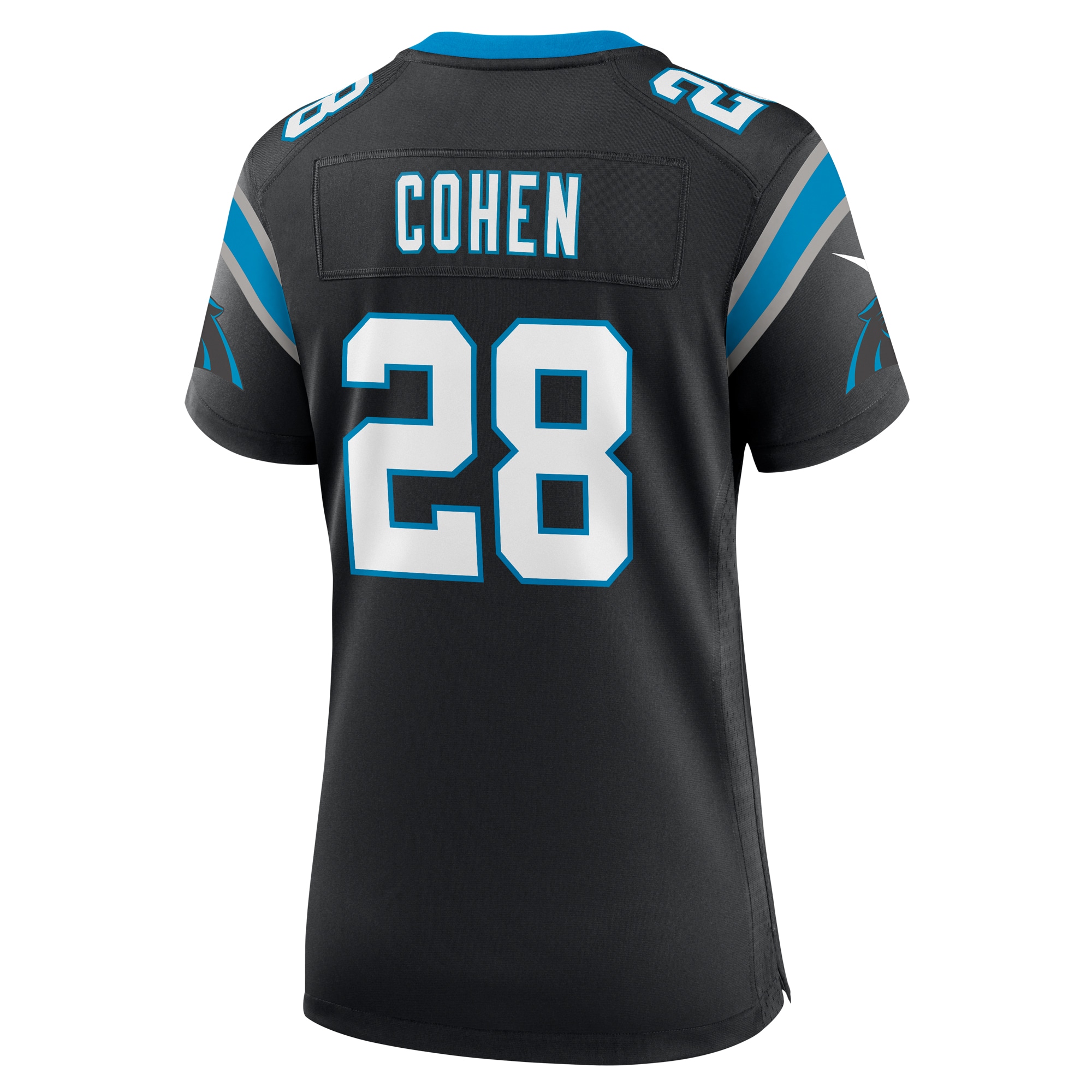Women's Carolina Panthers Tarik Cohen Black Game Jersey JS9101 nicesnker - Image 3