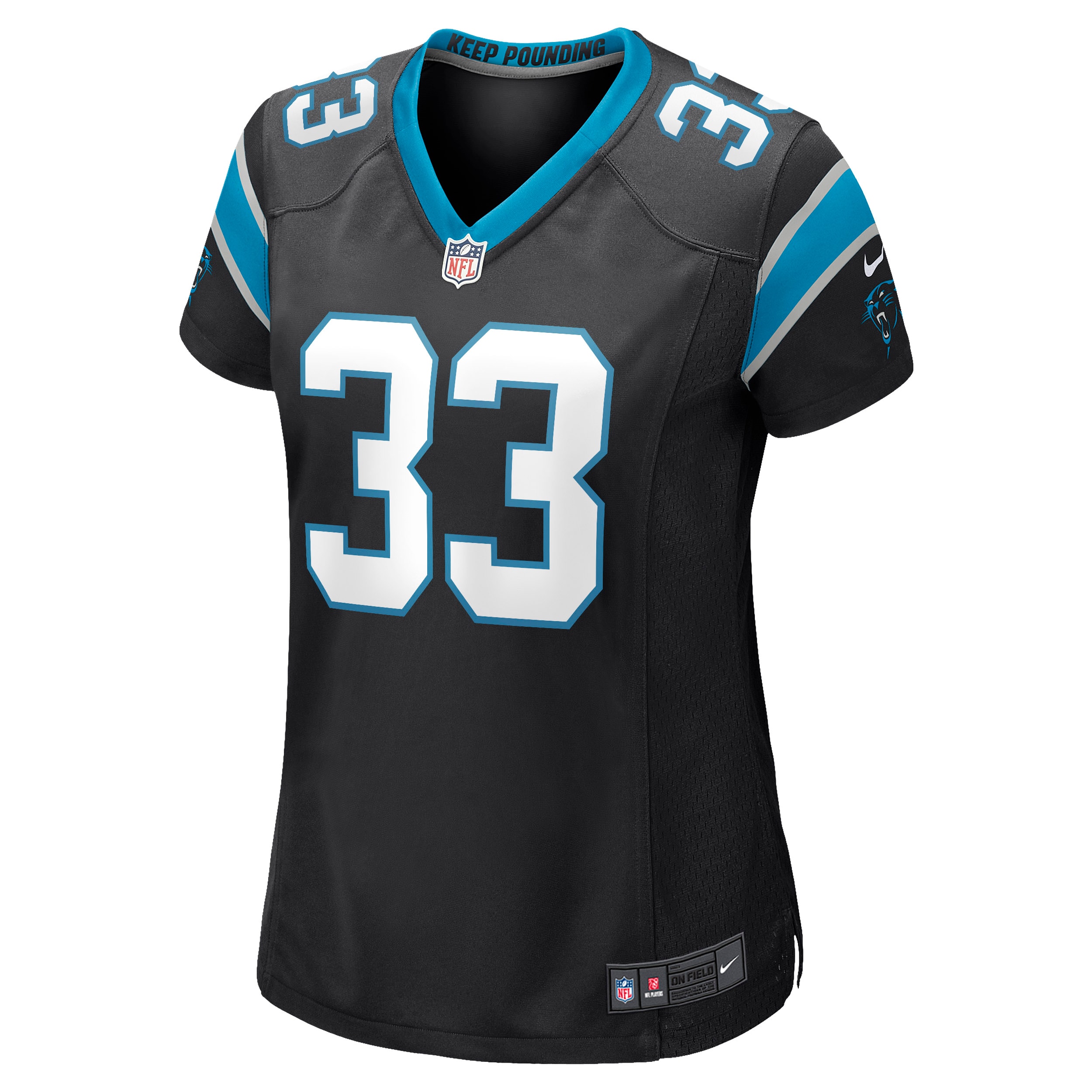Women's Carolina Panthers Tre Boston Black Game Jersey JS6132 nicesnker - Image 2