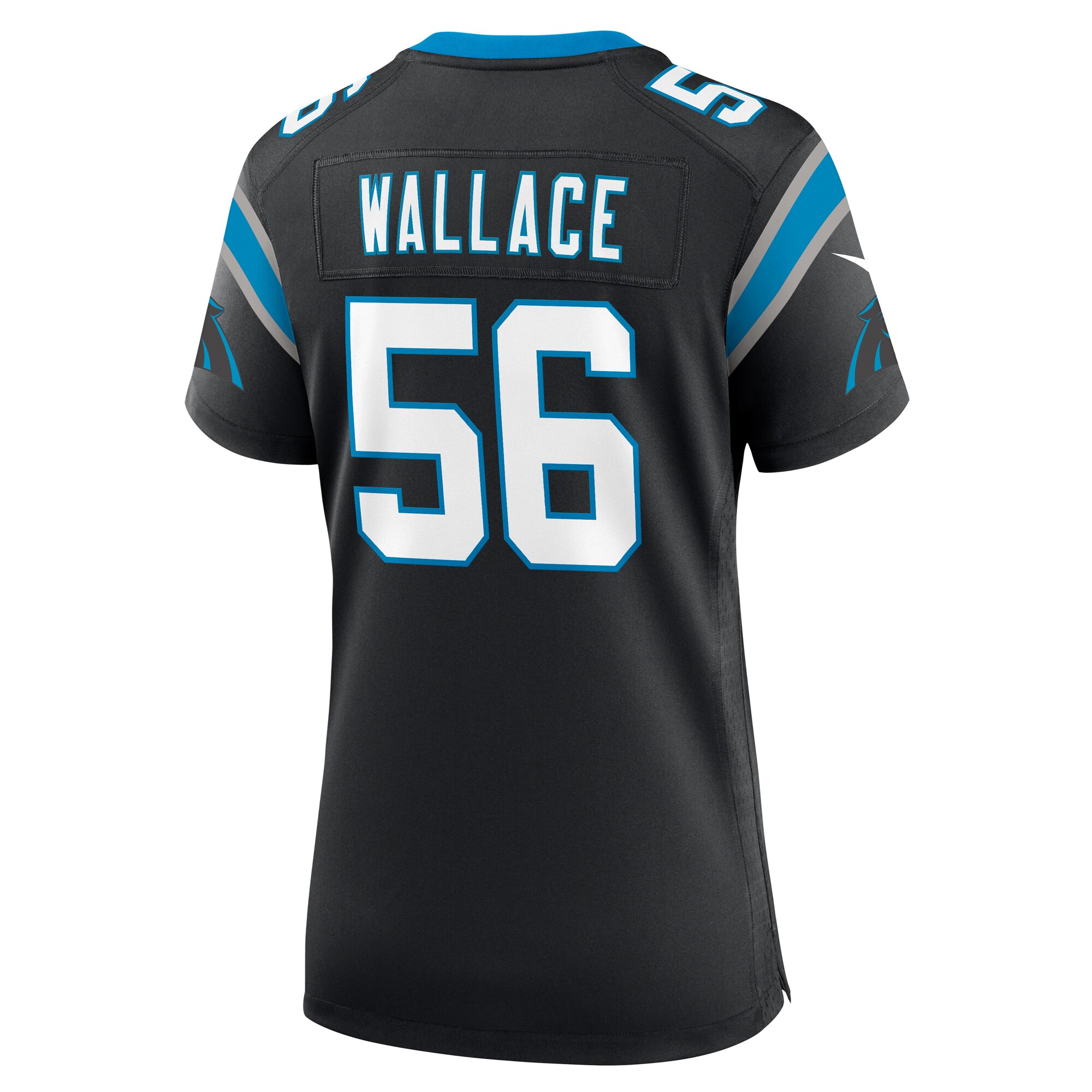 Women's Carolina Panthers Trevin Wallace Black Game Jersey JS5070 nicesnker - Image 3