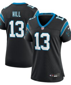 Women's Carolina Panthers Troy Hill Black Team Game Jersey JS6152 nicesnker