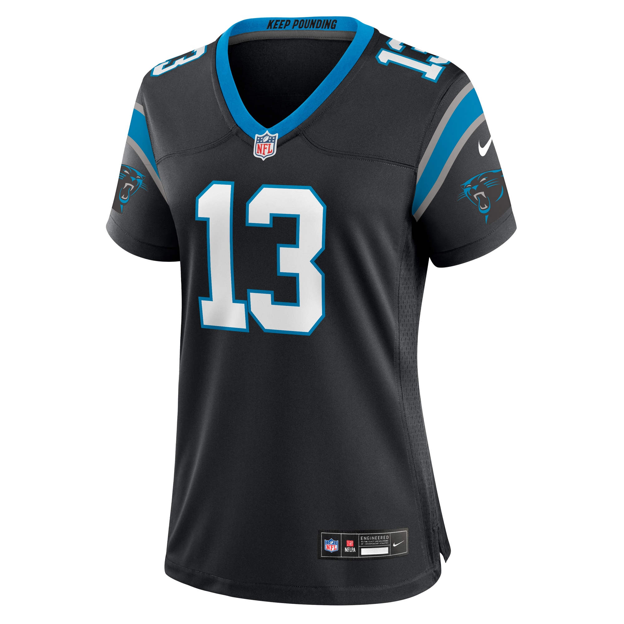 Women's Carolina Panthers Troy Hill Black Team Game Jersey JS6152 nicesnker - Image 2