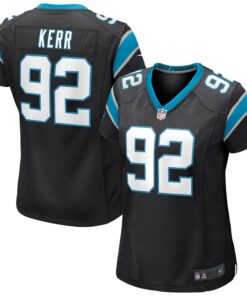 Women's Carolina Panthers Zach Kerr Black Game Jersey JS2099 nicesnker
