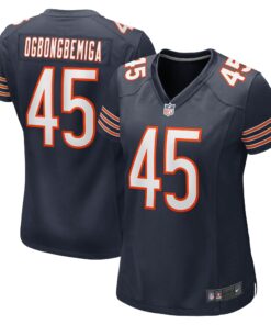 Women's Chicago Bears Amen Ogbongbemiga Navy Game Jersey JS7881 nicesnker