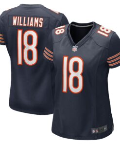 Women's Chicago Bears Caleb Williams Navy Player Game Jersey JS9941 nicesnker