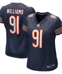Women's Chicago Bears Chris Williams Navy Game Jersey JS3974 nicesnker