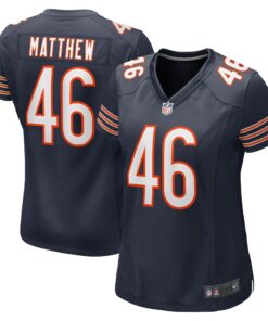 Women's Chicago Bears Christian Matthew Navy Game Jersey JS6417 nicesnker