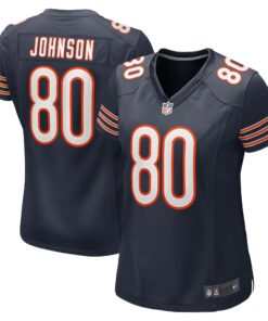 Women's Chicago Bears Collin Johnson Navy Game Jersey JS3577 nicesnker