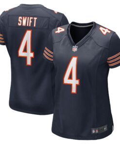 Women's Chicago Bears D'Andre Swift Navy Game Jersey JS2169 nicesnker