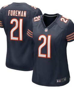 Women's Chicago Bears D'Onta Foreman Navy Game Jersey JS9699 nicesnker
