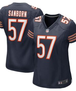 Women's Chicago Bears Jack Sanborn Navy Game Player Jersey JS4204 nicesnker