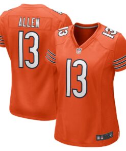 Women's Chicago Bears Keenan Allen Orange Alternate Game Jersey JS1517 nicesnker