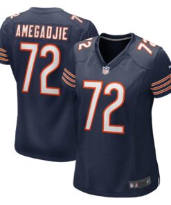 Women's Chicago Bears Kiran Amegadjie Navy Game Jersey JS6228 nicesnker