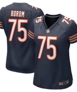 Women's Chicago Bears Larry Borom Navy Game Jersey JS4679 nicesnker