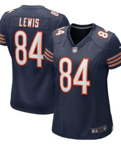 Women's Chicago Bears Marcedes Lewis Navy Game Jersey JS3132 nicesnker
