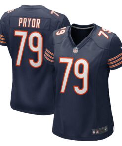 Women's Chicago Bears Matt Pryor Navy Game Jersey JS6193 nicesnker