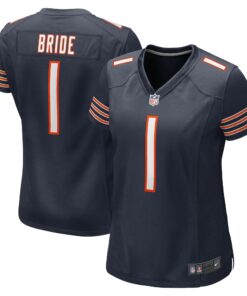 Women's Chicago Bears Number 1 Bride Navy Game Jersey JS2855 nicesnker