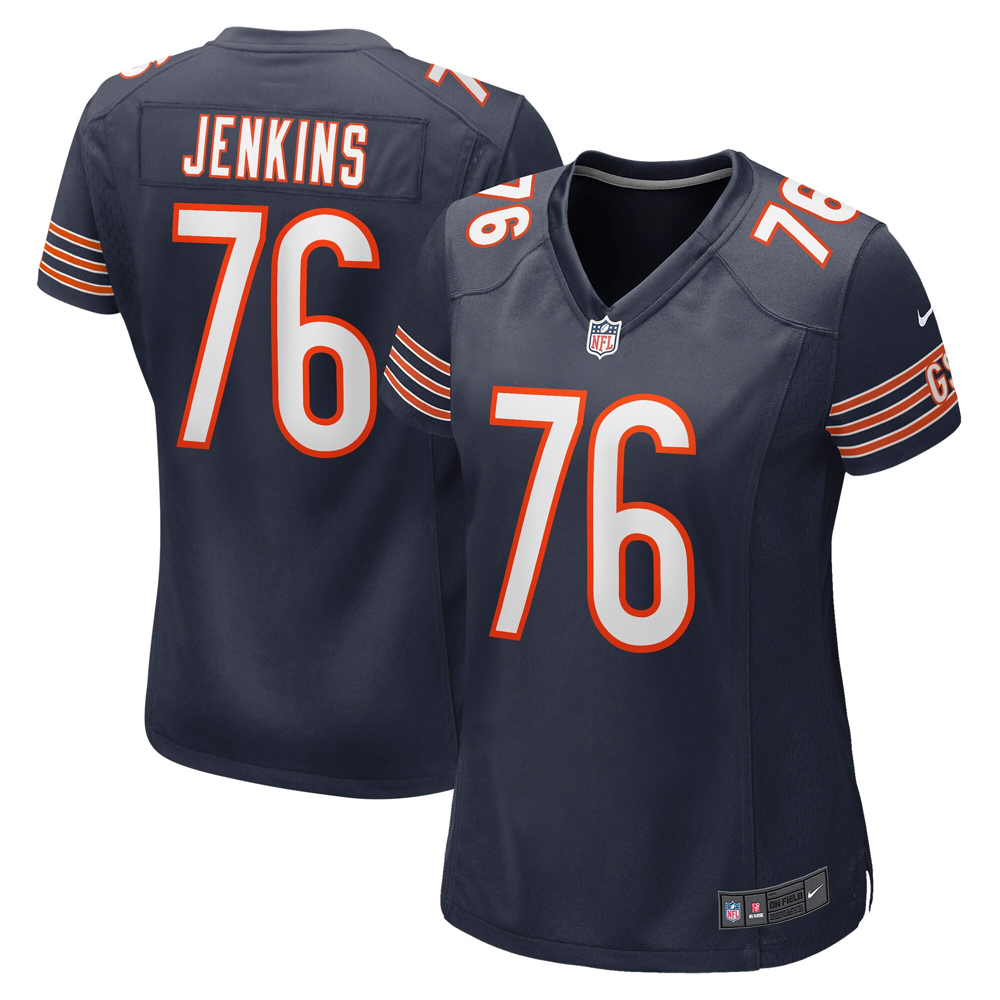 Women's Chicago Bears Teven Jenkins Navy Game Jersey JS2692 nicesnker