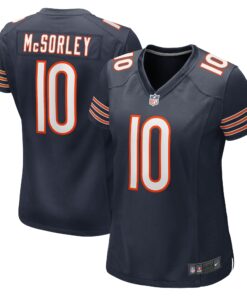Women's Chicago Bears Trace McSorley Navy Team Game Jersey JS7703 nicesnker