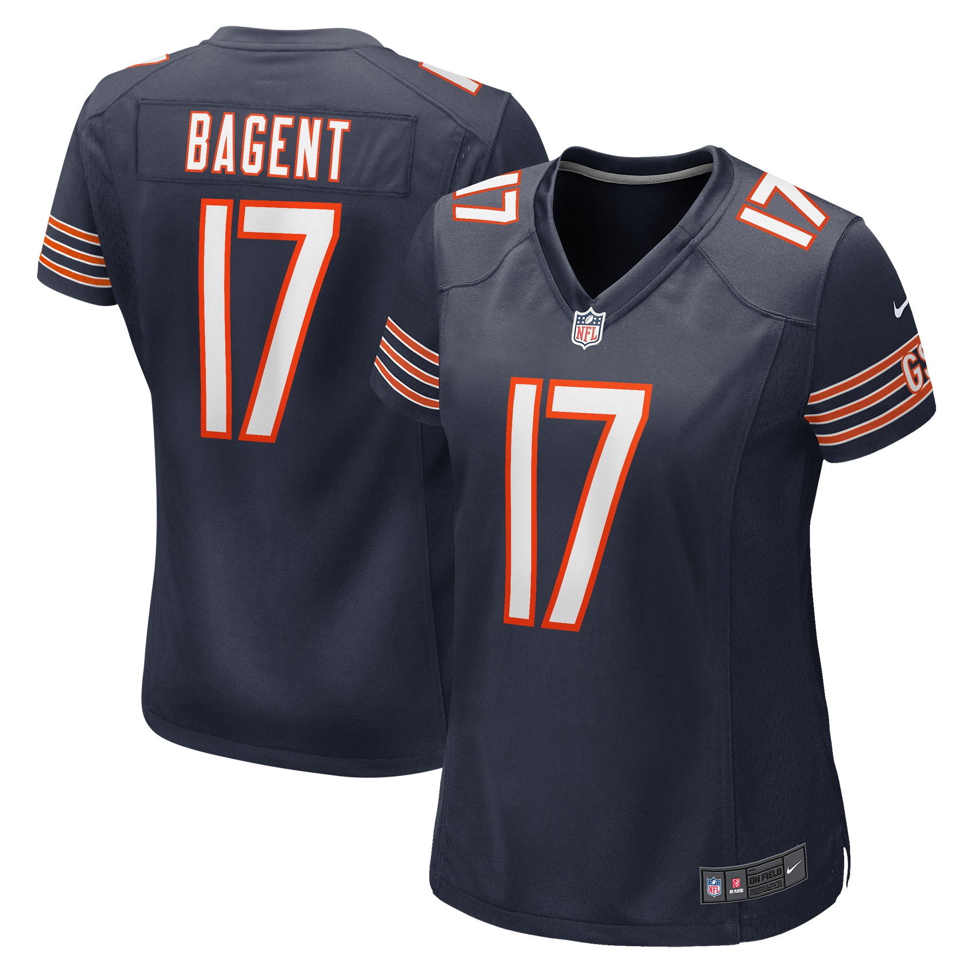 Women's Chicago Bears Tyson Bagent Navy Game Jersey JS1881 nicesnker