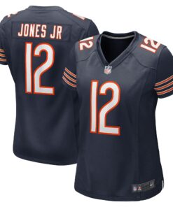 Women's Chicago Bears Velus Jones Jr. Navy Game Player Jersey JS5727 nicesnker