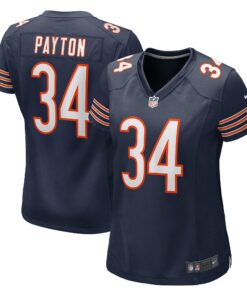 Women's Chicago Bears Walter Payton Navy Game Retired Player Jersey JS2679 nicesnker