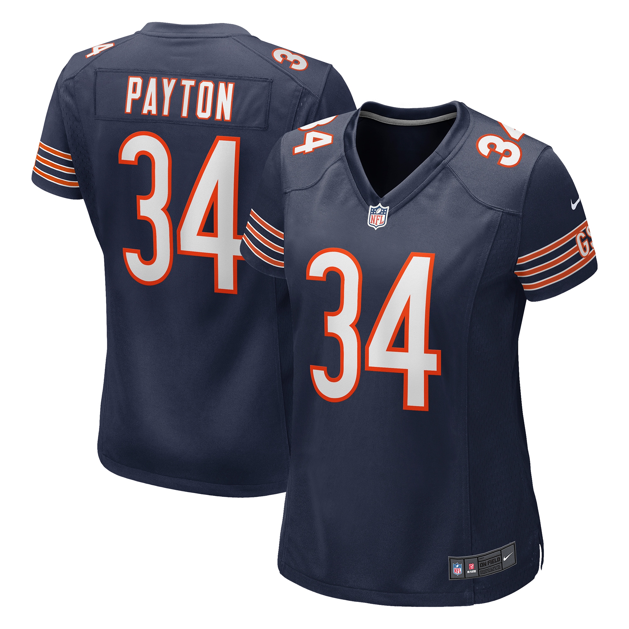 Women's Chicago Bears Walter Payton Navy Game Retired Player Jersey JS2679 nicesnker