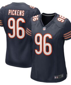 Women's Chicago Bears Zacch Pickens Navy Team Game Jersey JS5533 nicesnker