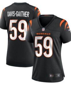 Women's Cincinnati Bengals Akeem Davis-Gaither Black Game Player Jersey JS3798 nicesnker