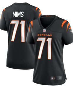 Women's Cincinnati Bengals Amarius Mims Black Game Jersey JS1342 nicesnker