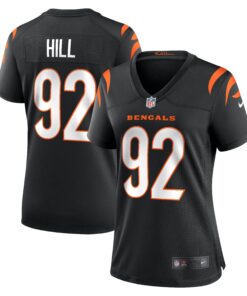 Women's Cincinnati Bengals B.J. Hill Black Game Jersey JS5739 nicesnker