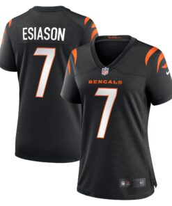 Women's Cincinnati Bengals Boomer Esiason Black Retired Player Jersey JS7291 nicesnker