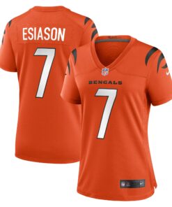 Women's Cincinnati Bengals Boomer Esiason Orange Retired Game Jersey JS8764 nicesnker