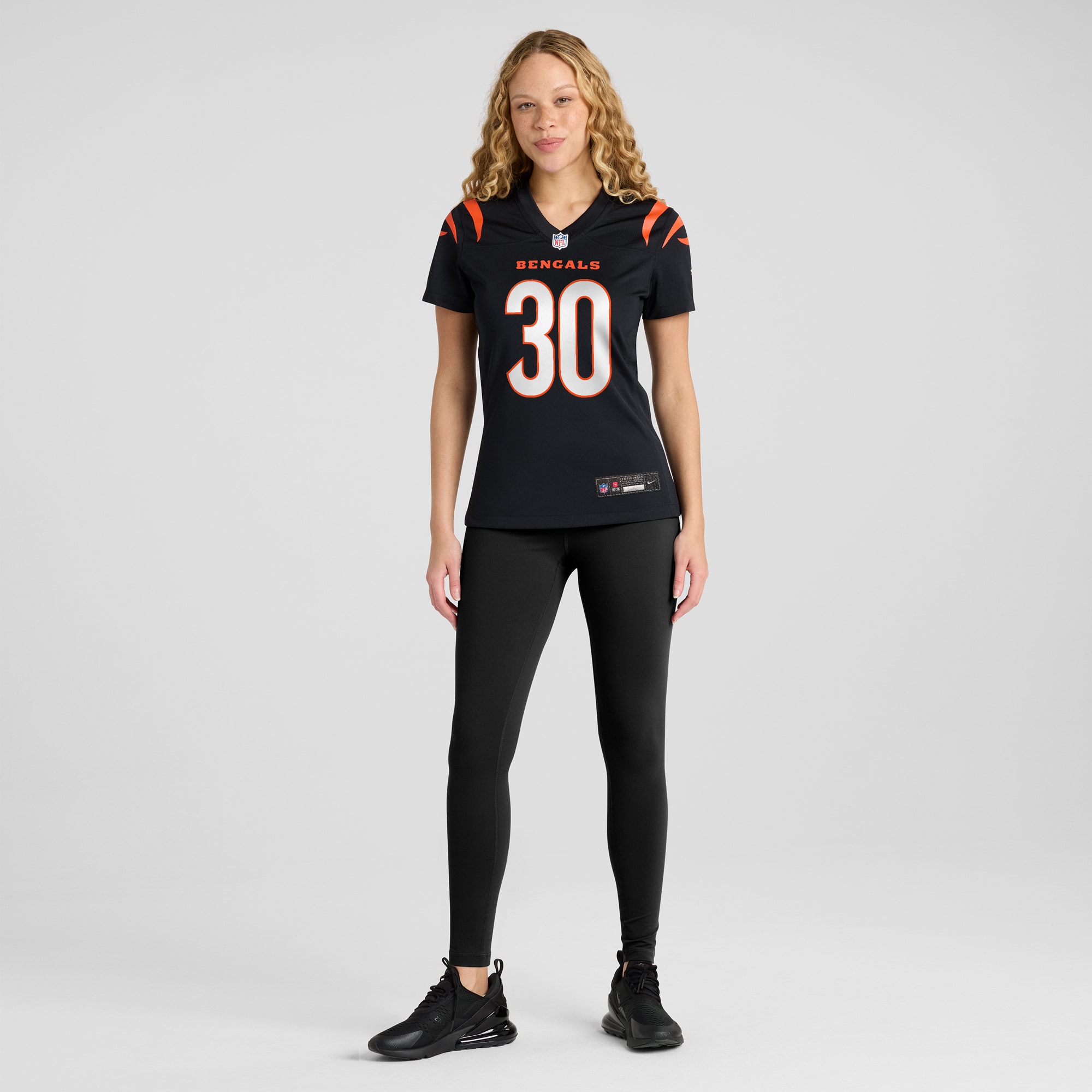 Women's Cincinnati Bengals Chase Brown Black Team Game Jersey JS8748 nicesnker - Image 4