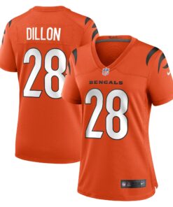 Women's Cincinnati Bengals Corey Dillon Orange Retired Game Jersey JS5399 nicesnker