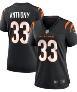Women's Cincinnati Bengals Daijahn Anthony Black Game Jersey JS6086 nicesnker