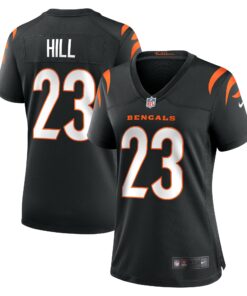 Women's Cincinnati Bengals Daxton Hill Black Player Game Jersey JS9129 nicesnker