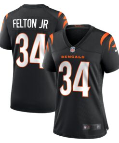 Women's Cincinnati Bengals Demetric Felton Jr. Black Team Game Jersey JS9297 nicesnker