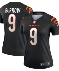 Women's Cincinnati Bengals Joe Burrow Black Legend Player Performance Top JS8691 nicesnker