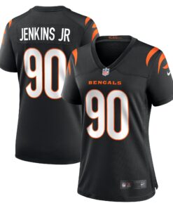 Women's Cincinnati Bengals Kris Jenkins Jr. Black Game Jersey JS7018 nicesnker