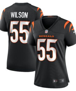 Women's Cincinnati Bengals Logan Wilson Black Game Jersey JS4276 nicesnker