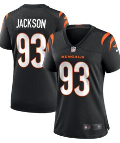 Women's Cincinnati Bengals McKinnley Jackson Black Game Jersey JS2540 nicesnker