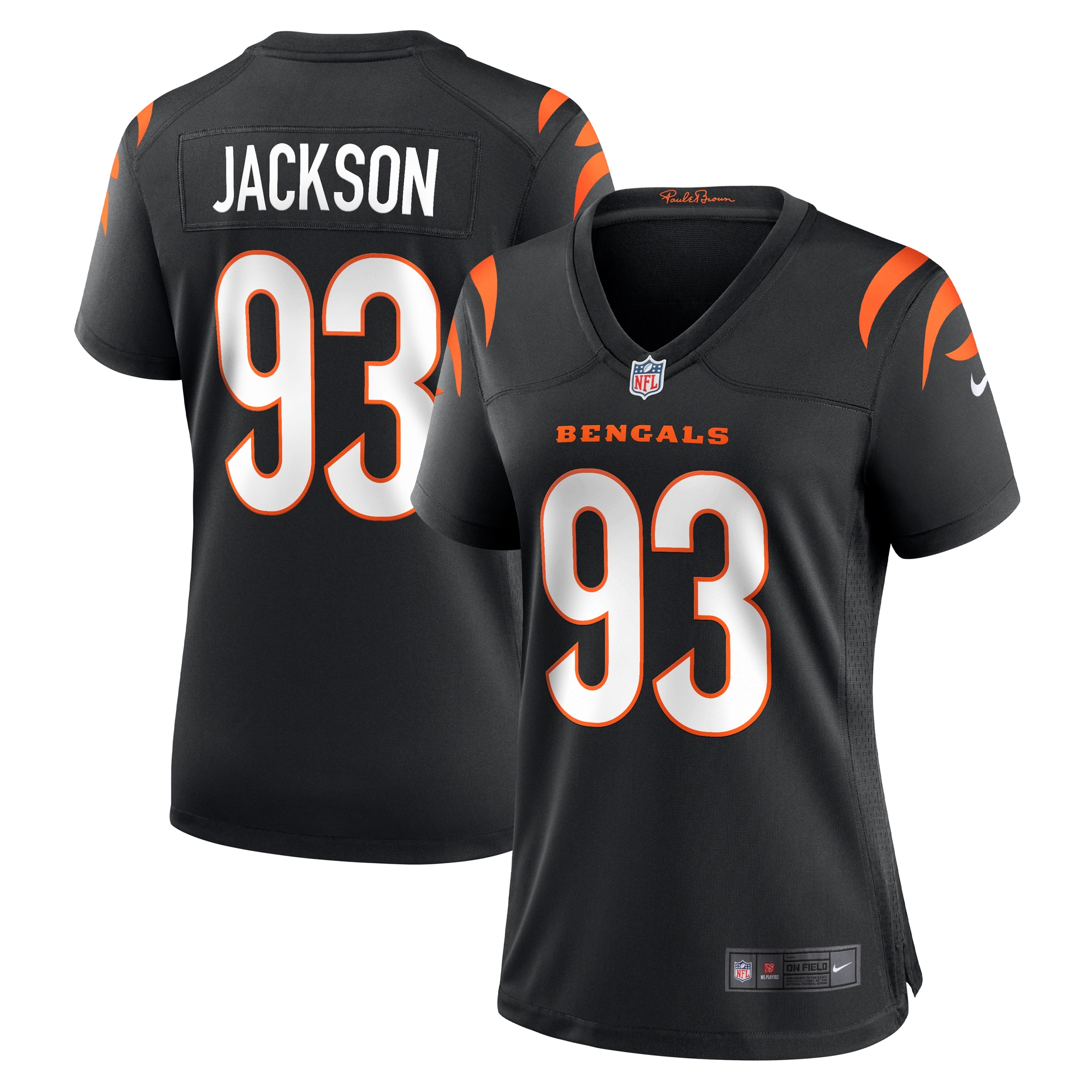 Women's Cincinnati Bengals McKinnley Jackson Black Game Jersey JS2540 nicesnker