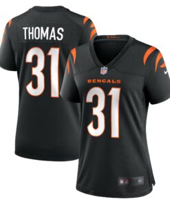 Women's Cincinnati Bengals Michael Thomas Black Game Jersey JS1538 nicesnker