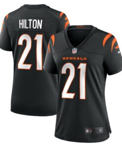 Women's Cincinnati Bengals Mike Hilton Black Game Player Jersey JS7172 nicesnker
