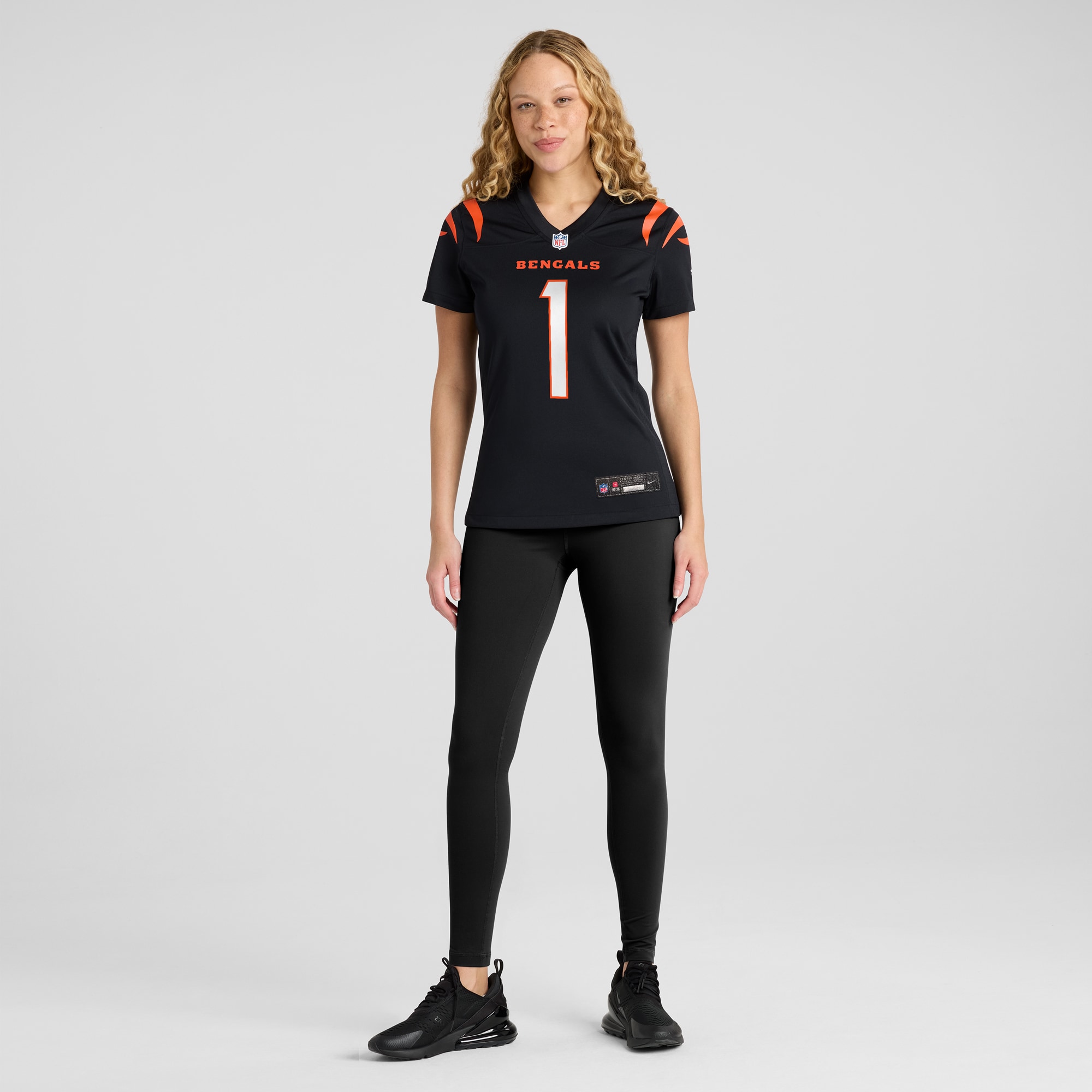 Women's Cincinnati Bengals Number 1 Bride Black Game Jersey JS9655 nicesnker - Image 4