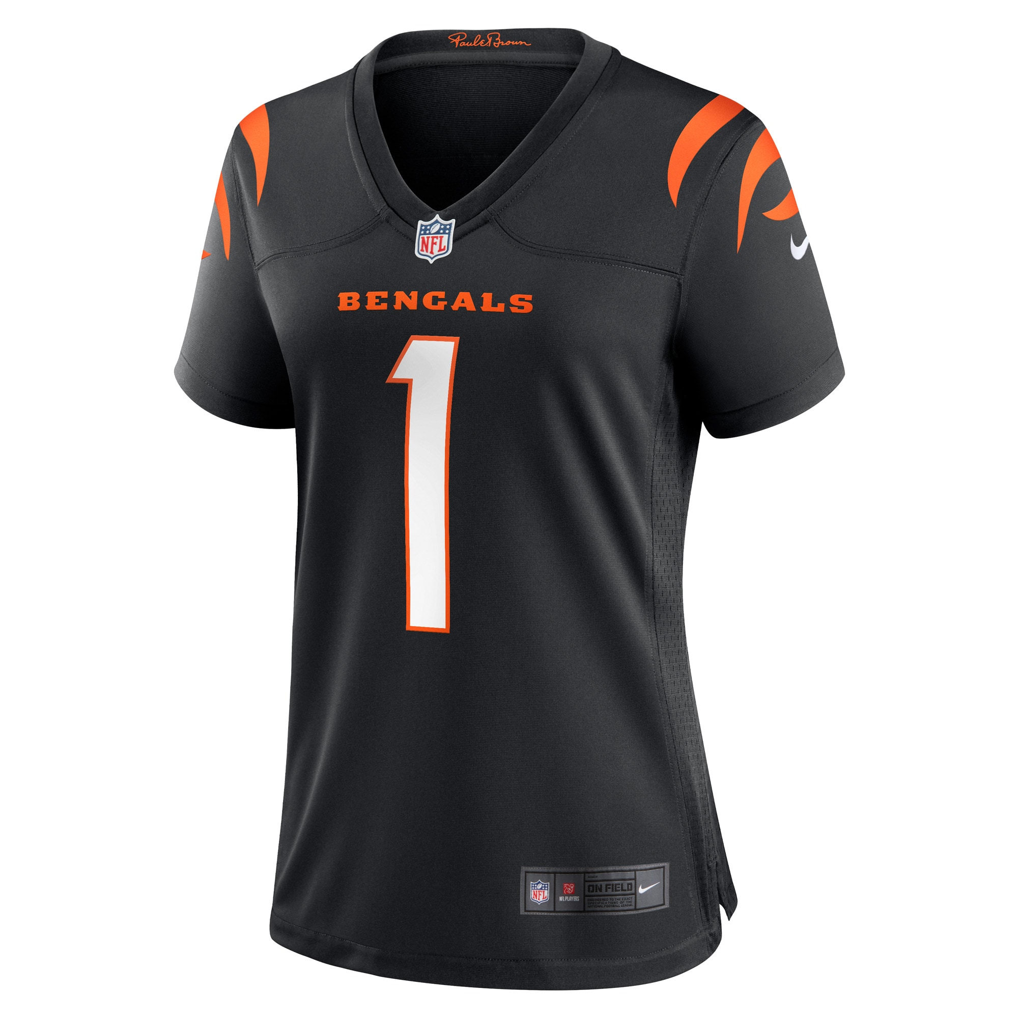 Women's Cincinnati Bengals Number 1 Bride Black Game Jersey JS9655 nicesnker - Image 2