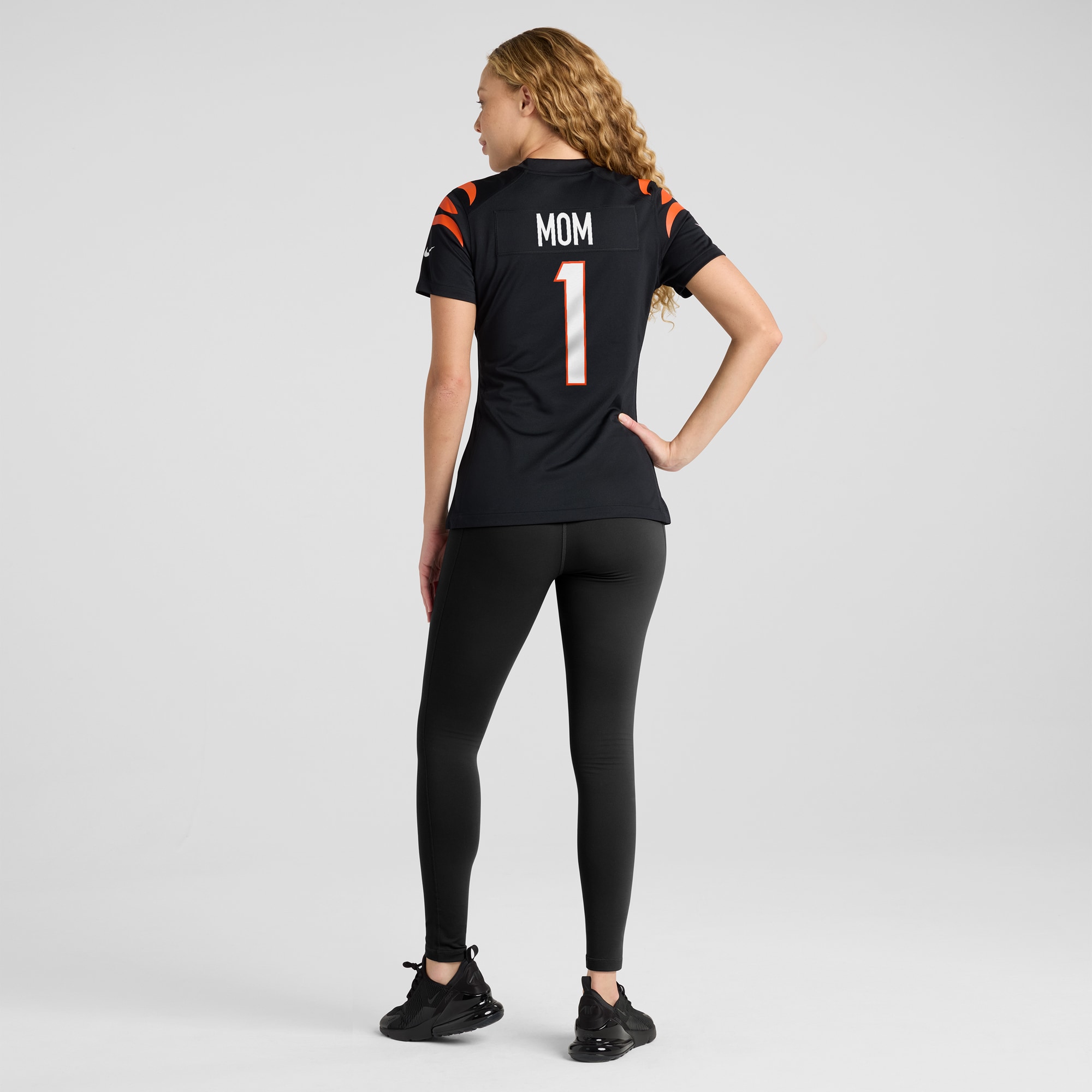 Women's Cincinnati Bengals Number 1 Mom Black Game Jersey JS6995 nicesnker - Image 5